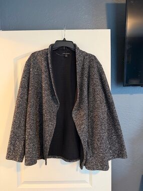 Open Front Gray Knit Jacket